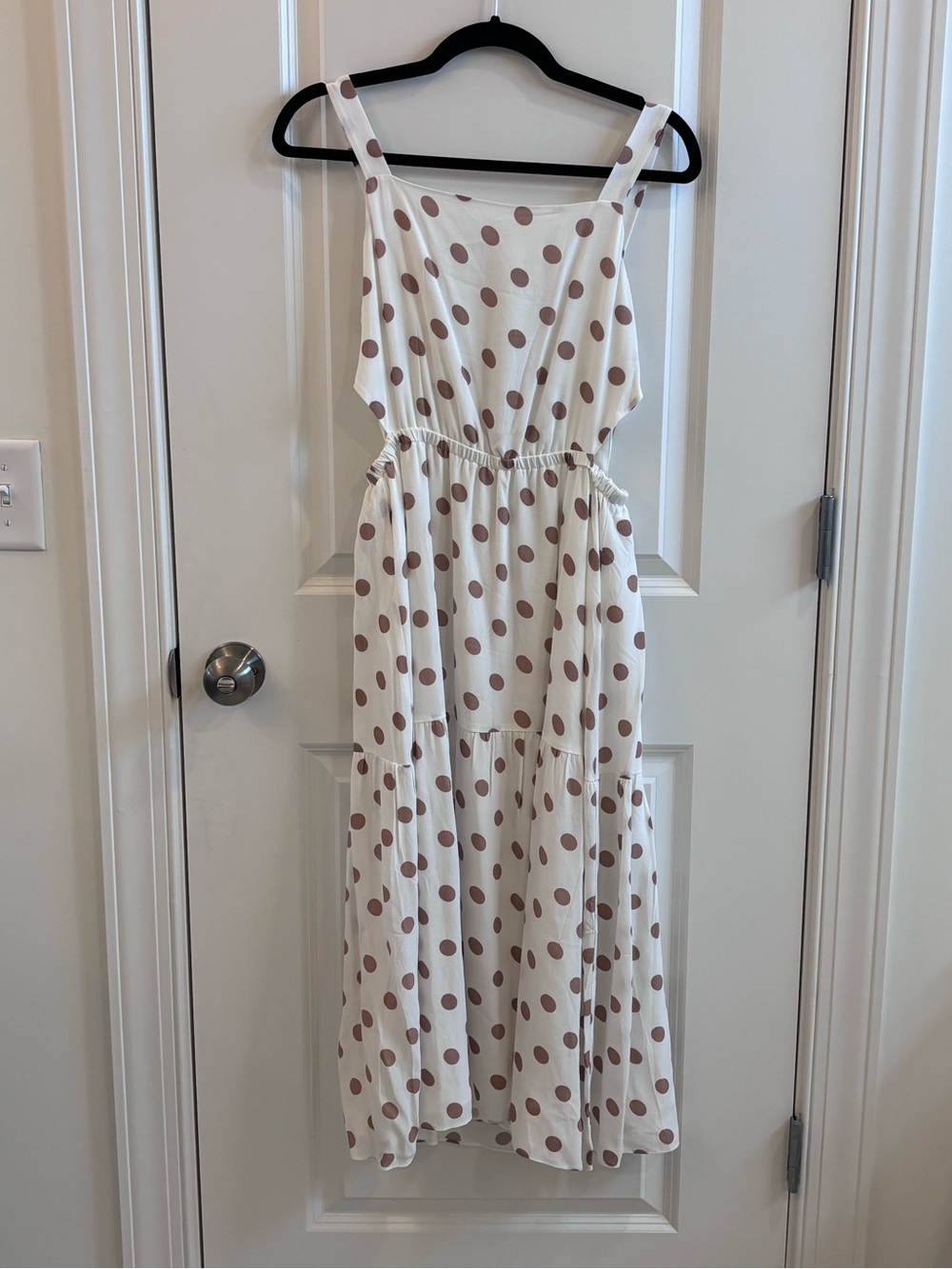 NWT SomewhereLately The Drop Polka Dot Dress with Peek-a-boo Waist